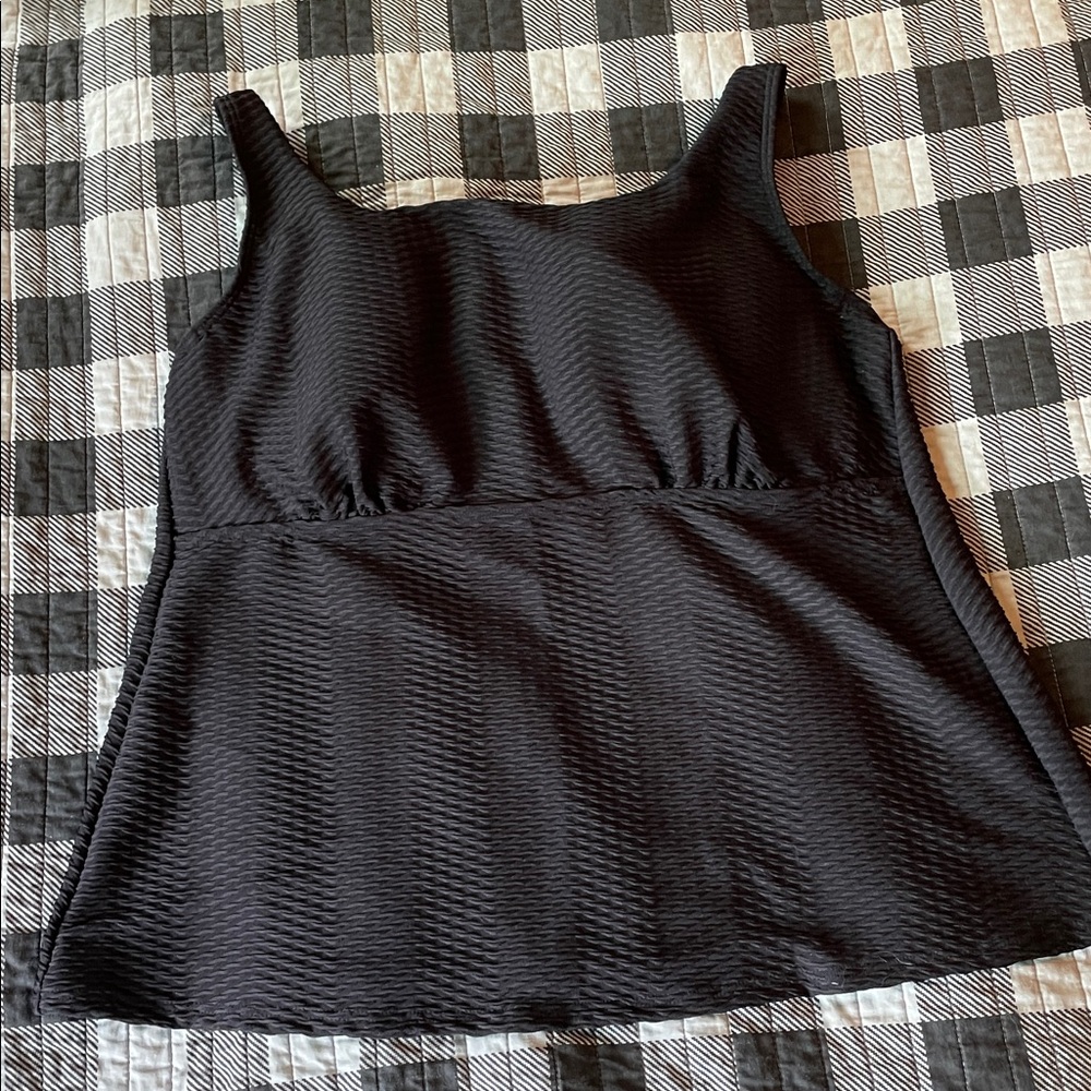 Lands End Bra sized underwire tankini top, 18W DDD, EUC